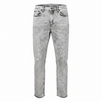 Levi's Women's Light Grey Acid Wash Raw Hem Jeans