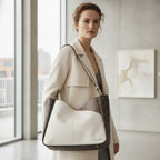 Calvin Klein Calvin Klein White Grained Monogram Tote