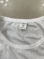 SHEIN Teen White Sleeveless Ribbed Column Tank Dress