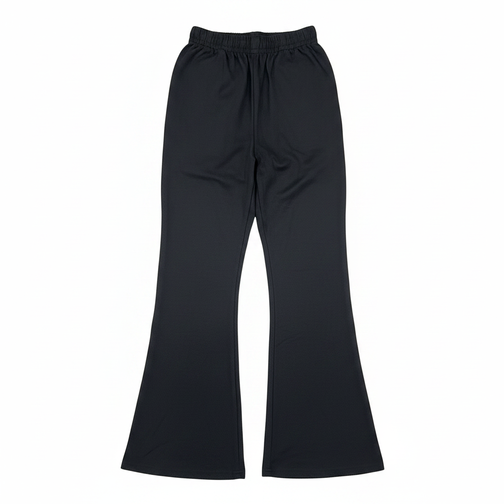 ESSENTIALS STREETWEAR Women's Black High-Waist Flare Leg Str