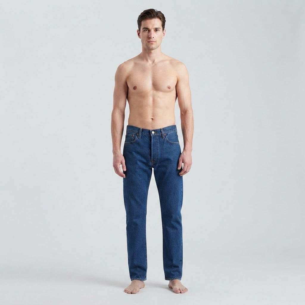 Levi's Levi's 501 Indigo Straight Leg Jeans with Button Fly