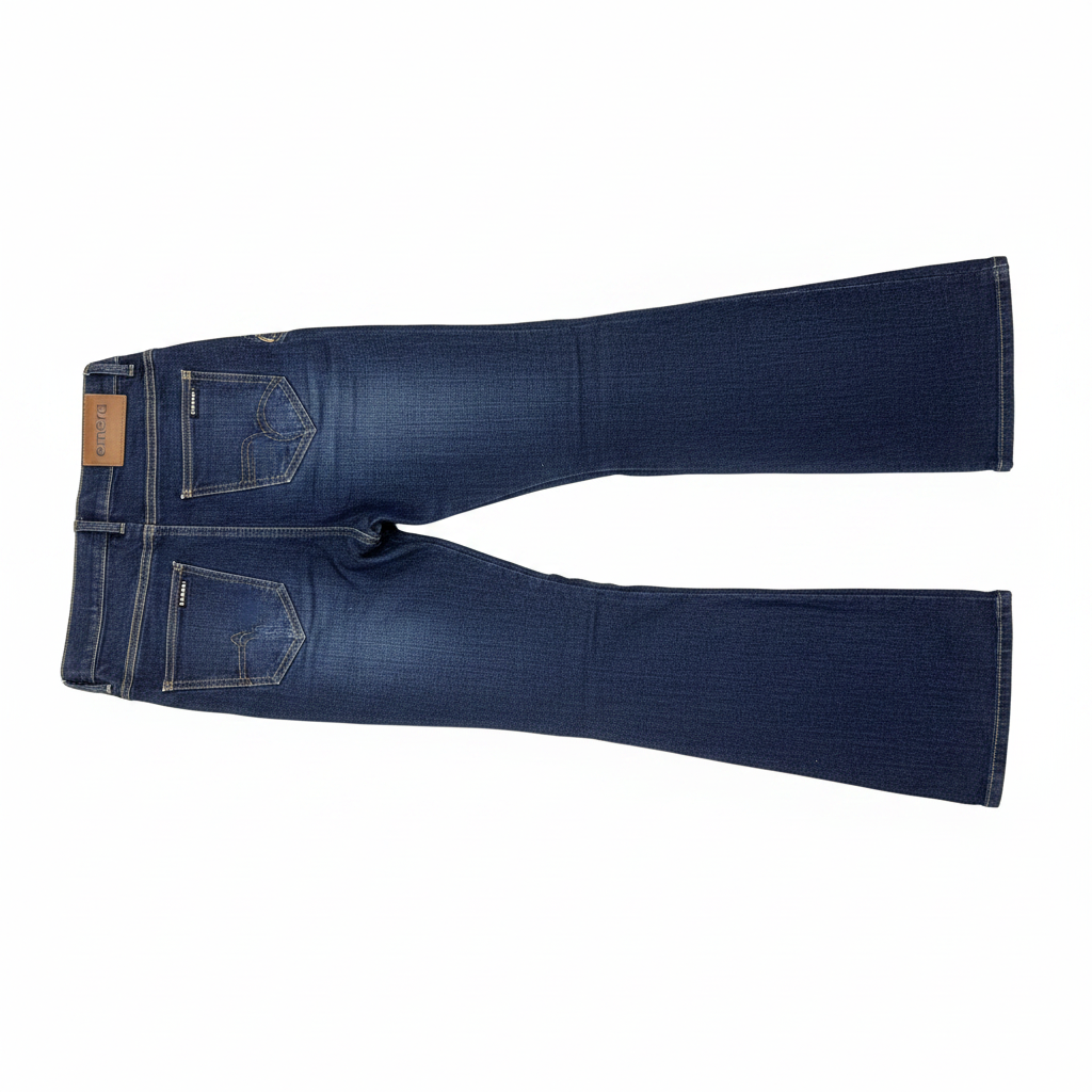 Women's Dark Indigo High-Waisted Flare Denim Jeans