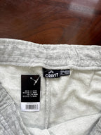 Heather Grey Lounge Shorts with Pink Drawstring