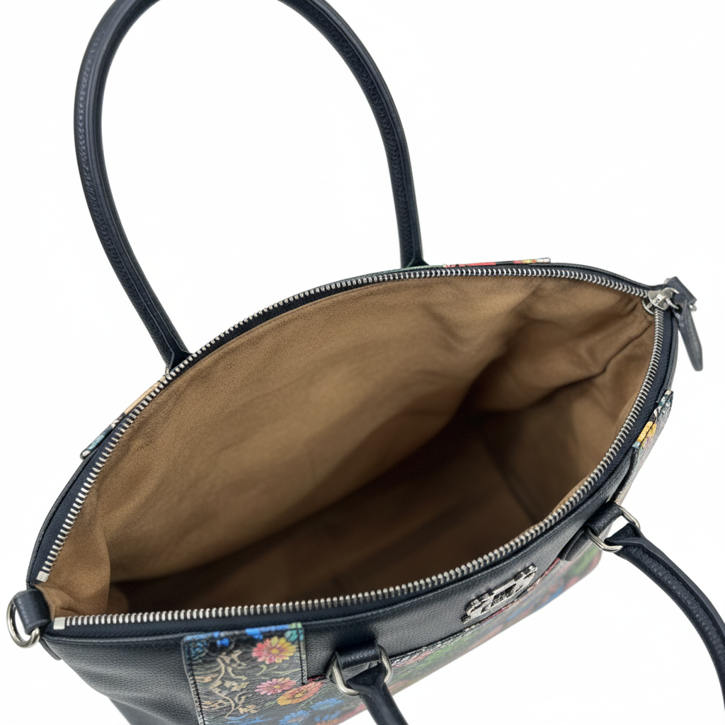 Givenchy Floral & Croc Leather Satchel Handbag