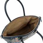 Givenchy Floral & Croc Leather Satchel Handbag