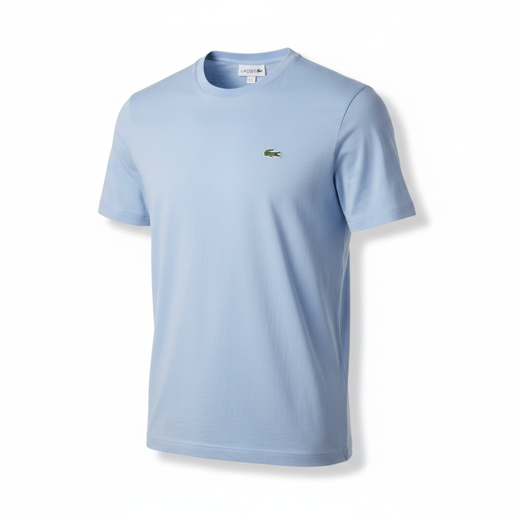 Lacoste Women's Regular Fit Light Blue Cotton T-Shirt