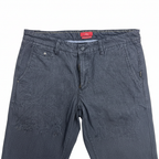 Men's Navy Blue Slim Fit Chino Trousers
