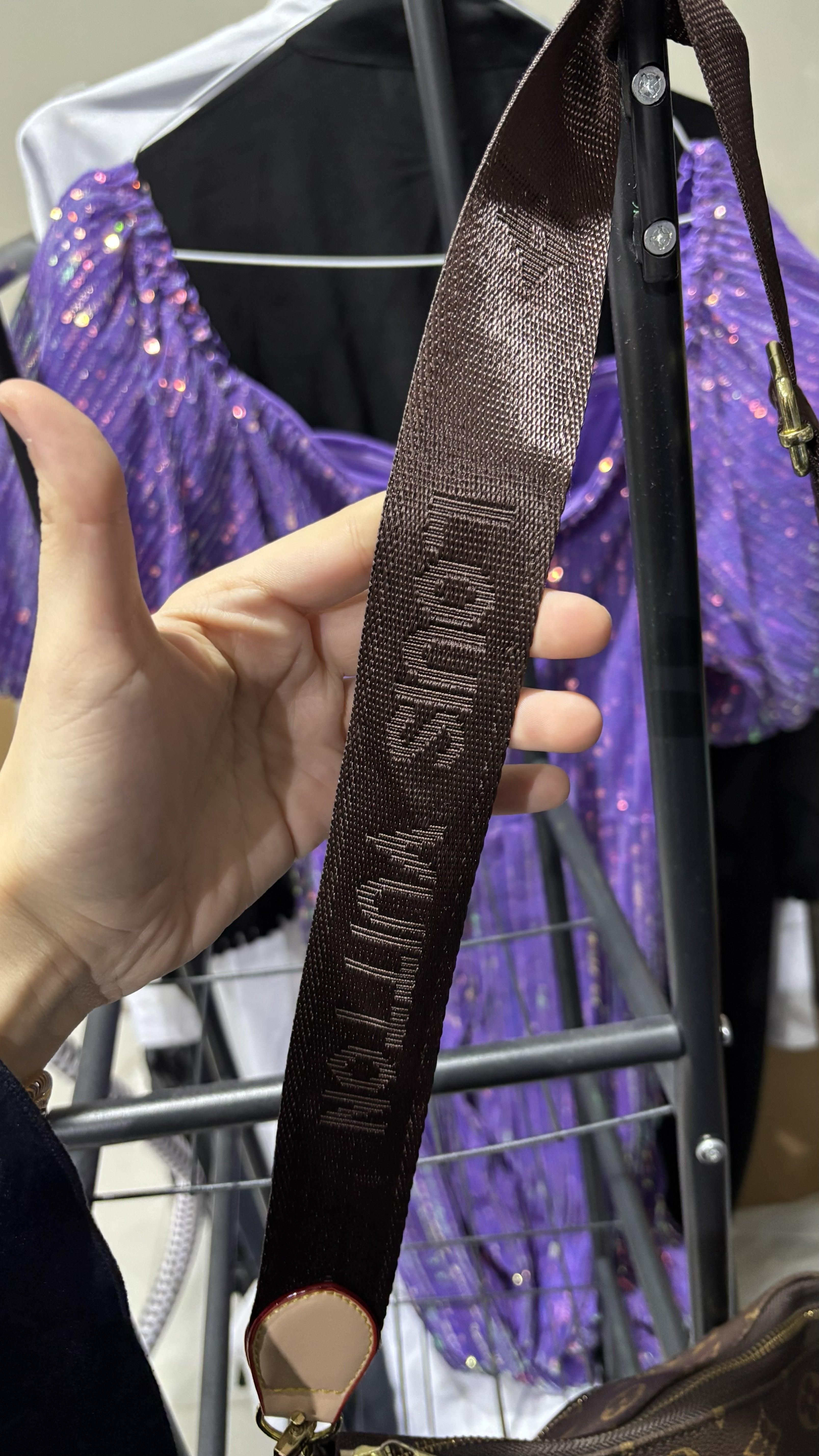 LOUIS VUITTON Monogram Canvas Crossbody Bag with Textile Str