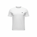 LACOSTE Women's Classic White Cotton Crew Neck T-Shirt