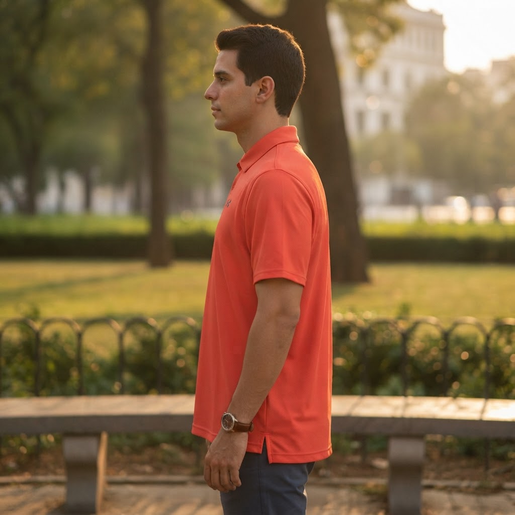Under Armour Orange-Red Performance Piqué Polo Shirt Loose F