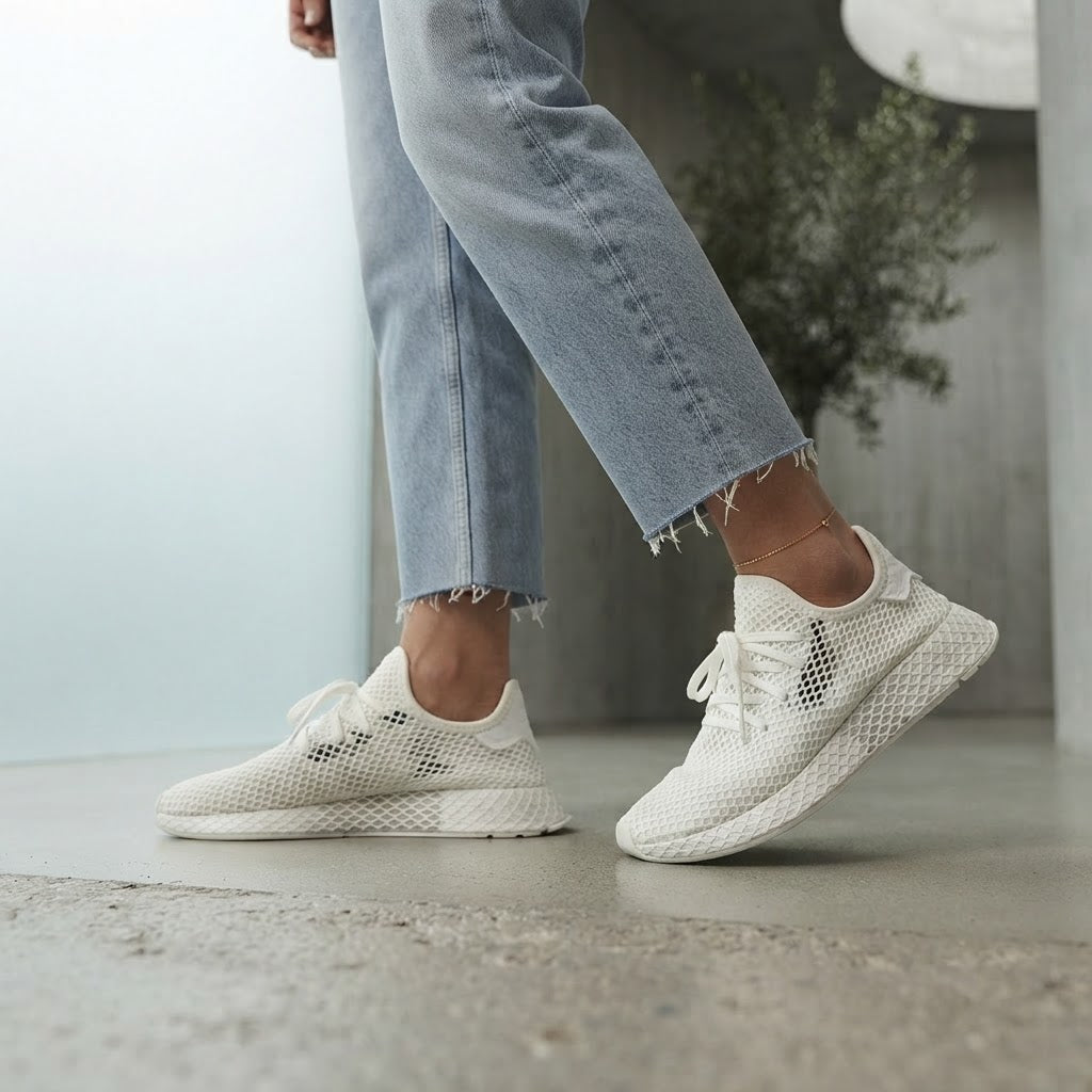 adidas Adidas Deerupt White Mesh Lifestyle Sneakers