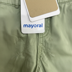 mayoral Kids Sage Green Cotton Drawstring Shorts
