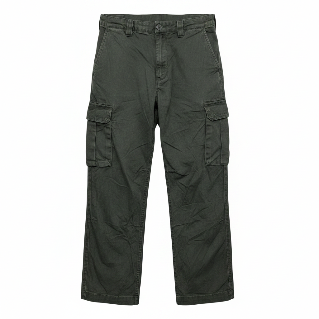 Men's Premium Olive Green Cotton Ripstop Cargo Pants