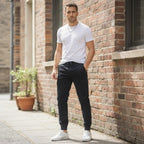 Divided H&M Black Cotton Tapered Cargo Jogger Pants