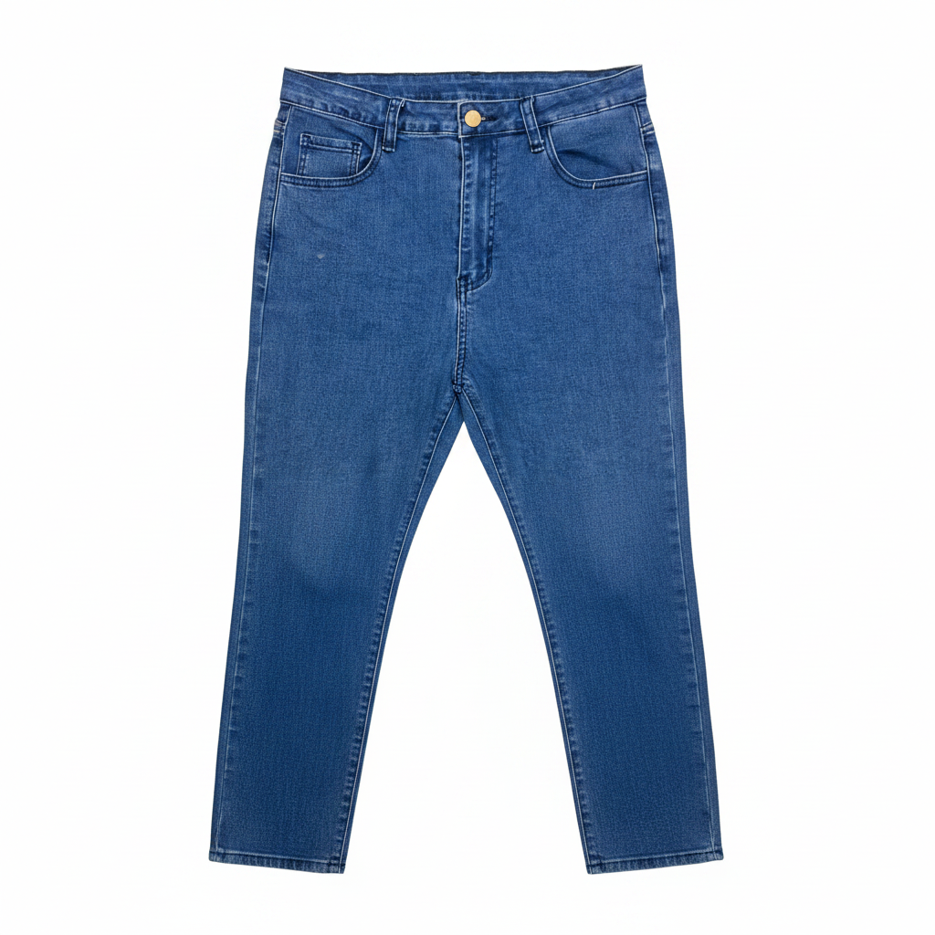High-Waisted Blue Flare Denim Jeans