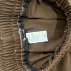 Women's Brown Wide Leg Cargo Pants with Contrast Stitching