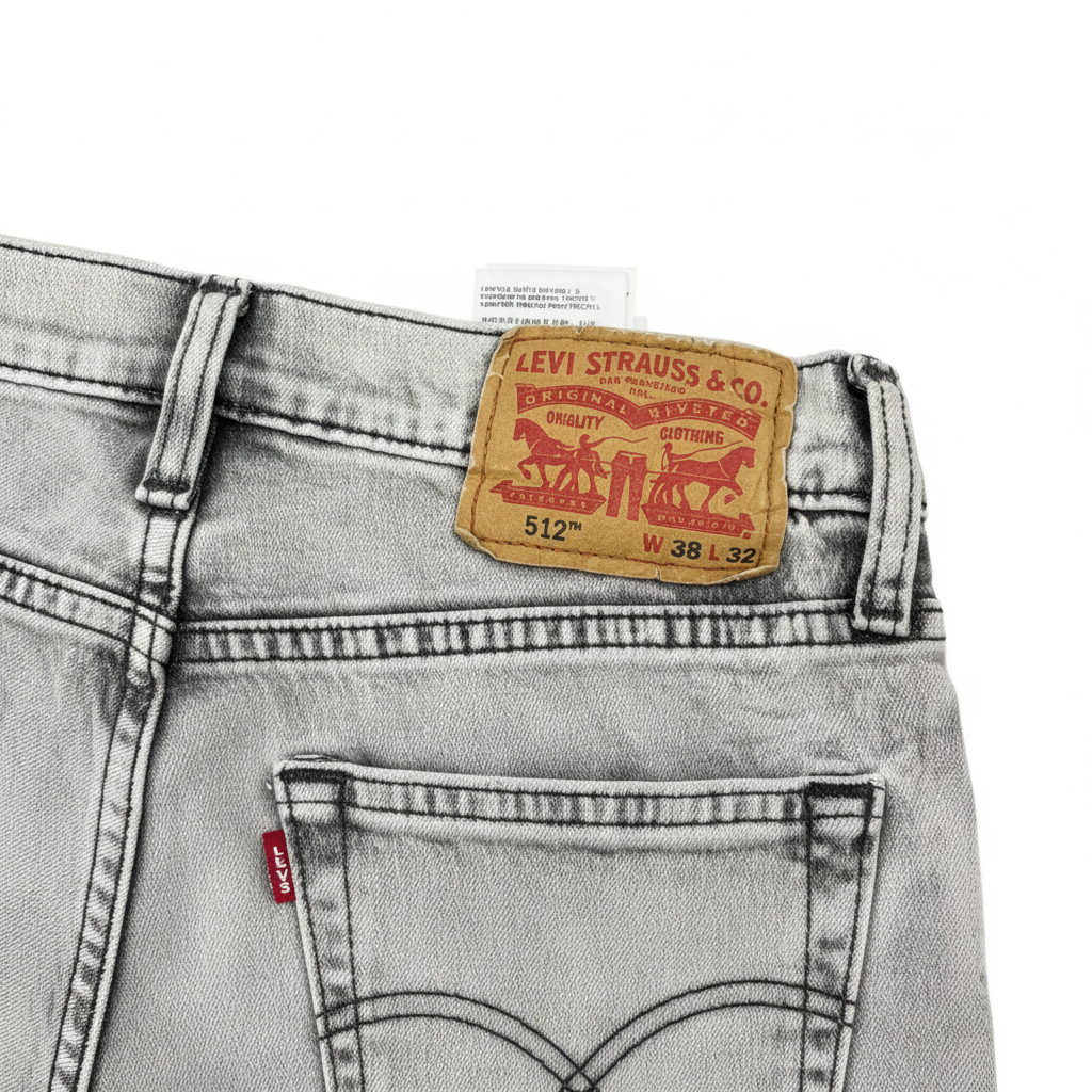Levi's Women's Light Grey Acid Wash Raw Hem Jeans