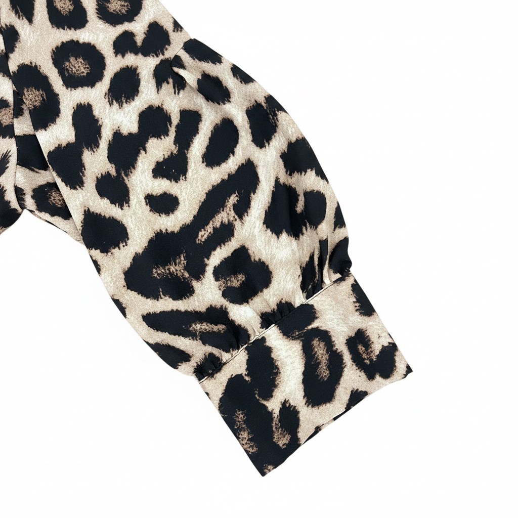 Zara Women's Leopard Print Button-Down Shirt