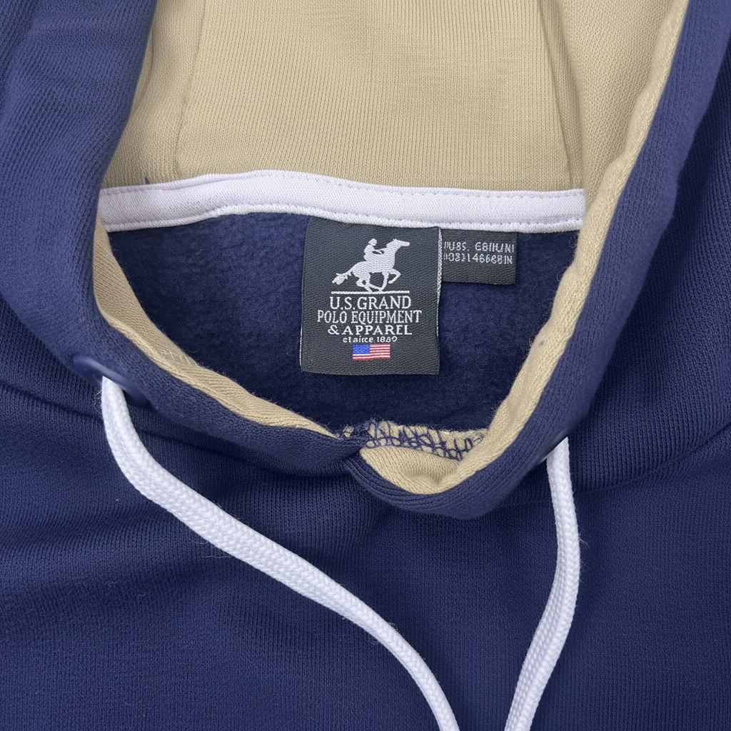 U.S. Grand Polo Men's Colorblock Navy & Olive Hoodie