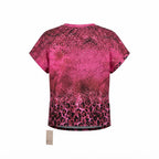 EMERY ROSE Hot Pink Sequin and Leopard Print Relaxed Party T
