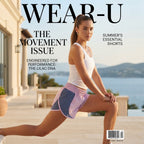 Lilac and Slate Blue Color-Block Athletic Running Shorts