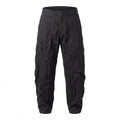 SHEIN Women's Black Linen Wide-Leg Trousate Trousers