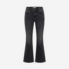 Bershka Washed Black Flared Denim Jeans with Chevron Back Po