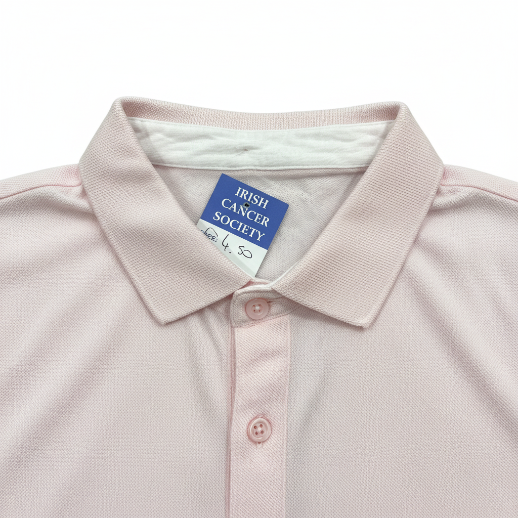 Dunnes Stores Men's Slim Fit Light Pink Piqué Polo Shirt