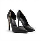 ALDO Women's Black Snakeskin Pointed Toe High Heels