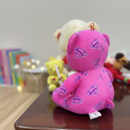 Pink Superman Logo Plush Teddy Bear