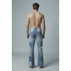 boohooMAN boohooMAN Light Wash Patchwork Distressed Straight
