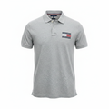 Tommy Hilfiger Men's Slim Fit Grey Piqué Polo Shirt - XL