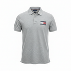Tommy Hilfiger Men's Slim Fit Grey Piqué Polo Shirt - XL