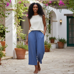 Esmara Women's Blue Wide Leg Elasticated Waist Trousers