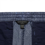 BANANA REPUBLIC Men's Blue Textured Linen Blend Drawstring T