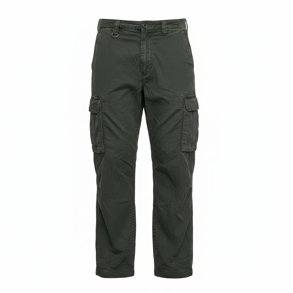 Thrills Slacker Cargo Pants in Olive Green - Size 32
