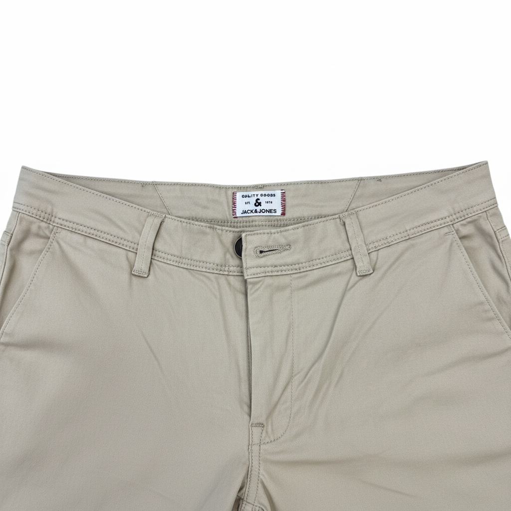 Jack & Jones Men's Slim Fit Beige Chino Trousers
