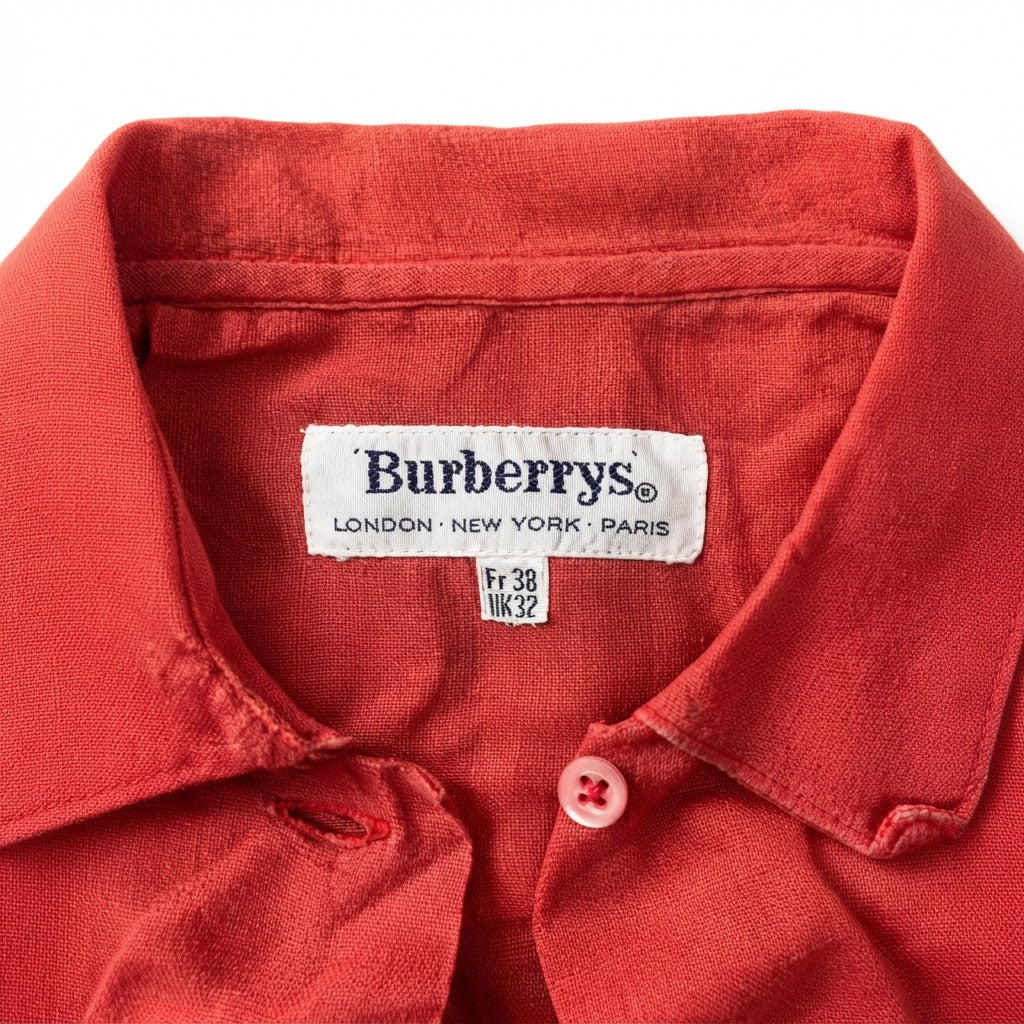 Burberrys Women's Coral coral Linen Button-Down Shirt