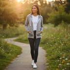 Premium Men's Heather Grey Full Zip-Up Hoodie