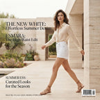 esmara White High-Waist Denim Shorts with Frayed Hem