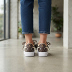 Brown Monogram Low-Top Lifestyle Sneakers