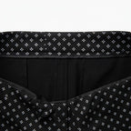 Women's Black and black Geometric Print Slim-Fit Trousers