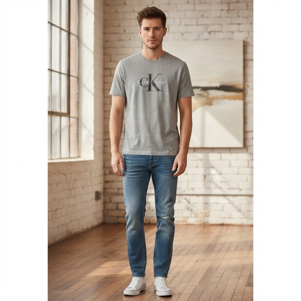 Calvin Klein Jeans Calvin Klein Jeans Heather Grey Graphic T