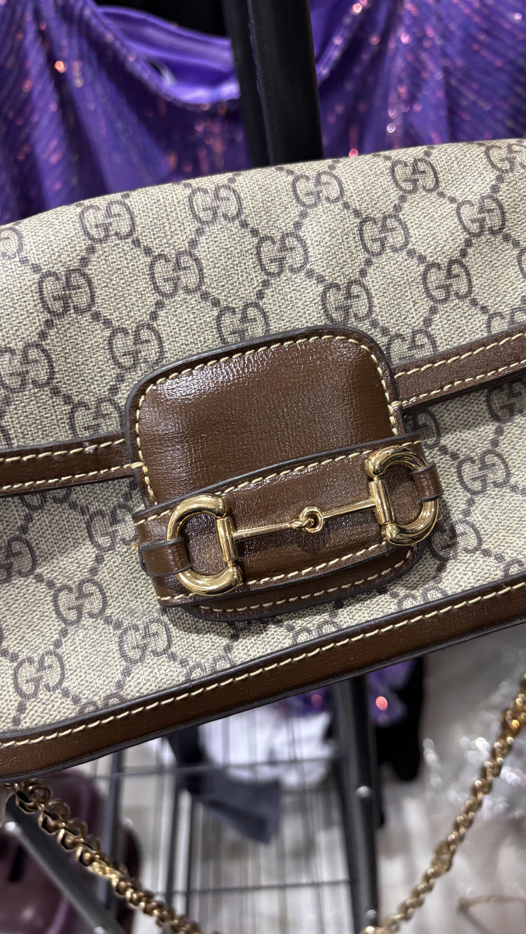 Gucci Gucci Horsebit 1955 Small GG Supreme & Leather Bag