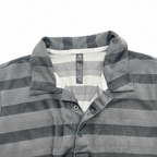 Men's Adidas Grey Striped Performance Polo Shirt