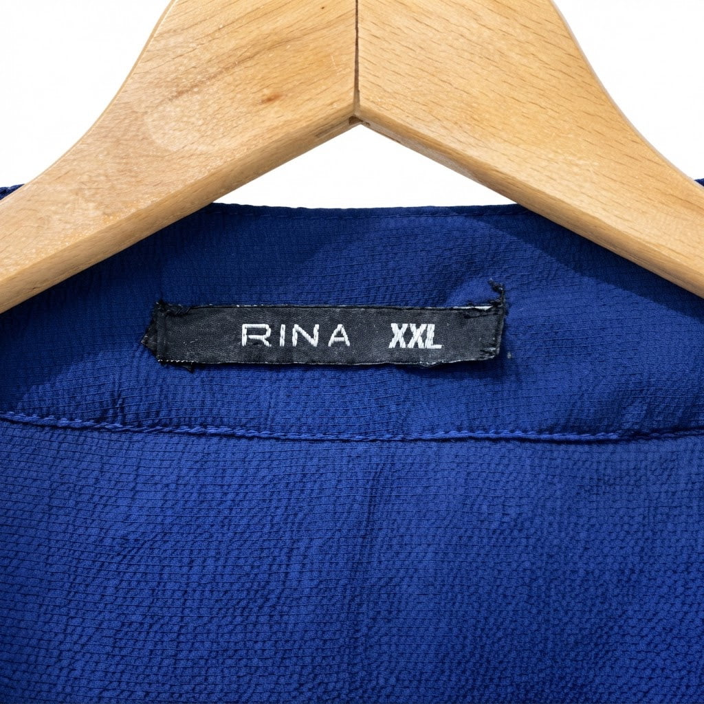 Women's Royal Blue Bell Sleeve Floor-Length Abaya