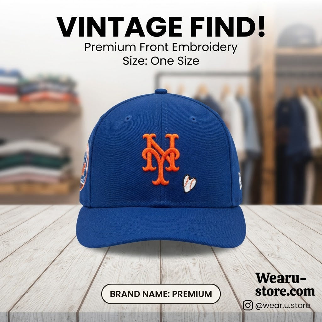 NY Mets 59FIFTY Fitted Hat Blue Size 7 5/8