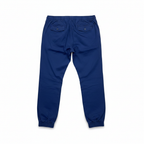 Men's Navy Blue Drawstring Tapered Chinos