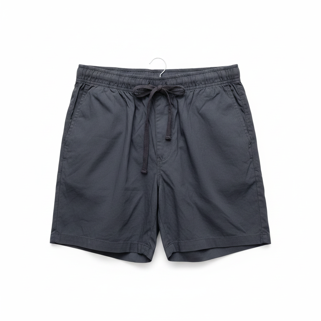 Livergy Men's Charcoal Grey Drawstring Cotton Shorts