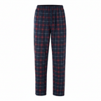 Livergy Men's Plaid Flannel Pajama Pants - Navy/Burgundy
